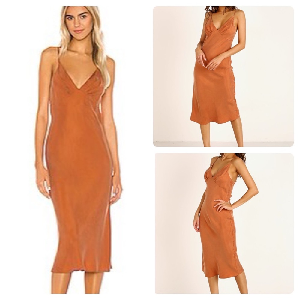 Keepsake Midi Dress In Rust